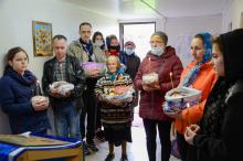 Освящение пасхальной трапезы в Черепово